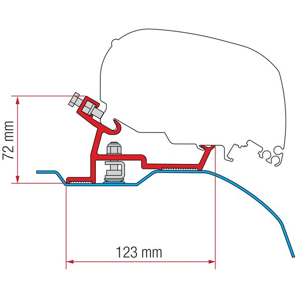 Fiamma Kit Ducato/Jumper/Boxer (H2-L2 &amp; L3) ab 2006 – F80S (Aluminium)