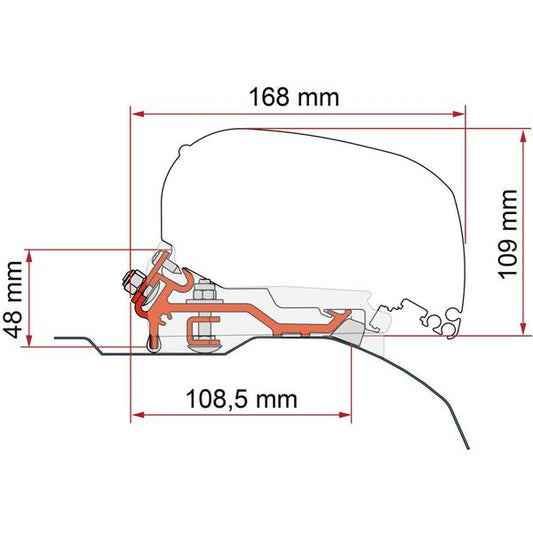 Fiamma F80 Kit Ducato Low Profile (H2-L2/L3) ab 2006 (98655Z149)