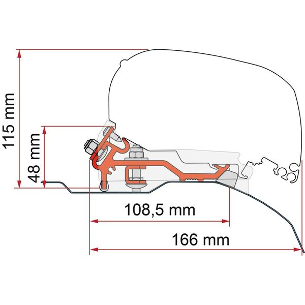 Fiamma F80 Kit Ducato Low Profile (H2-L4) ab 2006 (98655Z148)