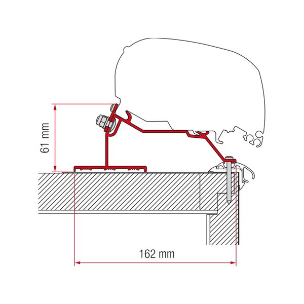 Fiamma Adapterset Caravan Roof 600