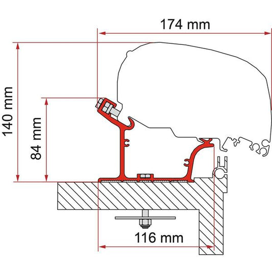 Fiamma F80 Kit Adria Caravan &gt; 2015 (98655Z140)