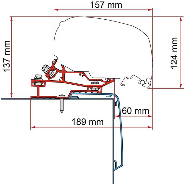 Fiamma F80 Adapter-Set für Wohnmobile Rapido C55I C86I (98655Z138)