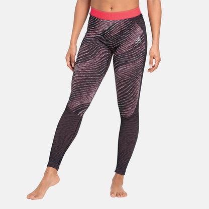 Odlo Pantalon de couche de base The Blackcomb ECO pour femmes -Siesta Space Dye 