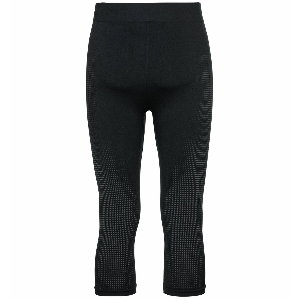 Odlo Men's PERFORMANCE WARM ECO Base Layer 3/4 Pants - Black-Graphite Grey