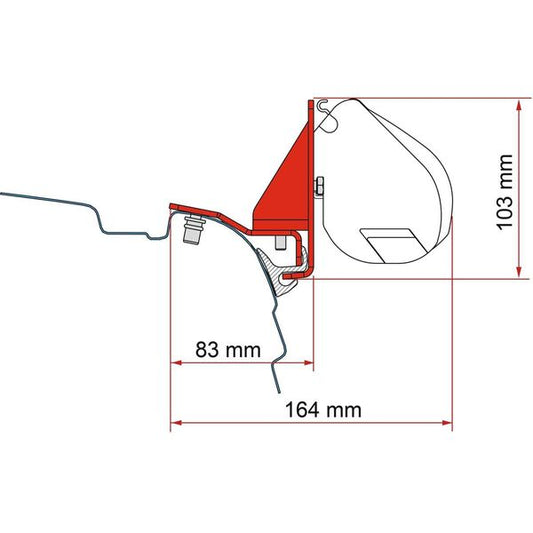 Fiamma F35 Kit VW T5/T6 Reimo Schienenhalterung (98655Z155)