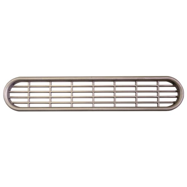 Silberne Entlüftung 205 x 40 mm