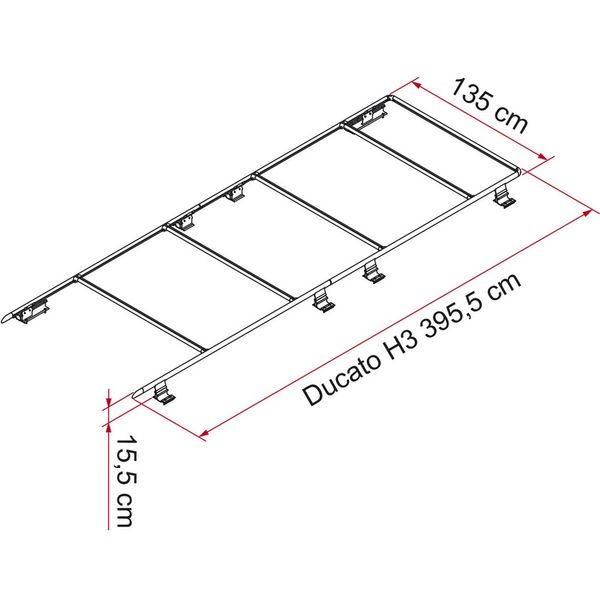 Fiamma Dachträgerschiene für Ducato H3