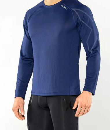 2XU Herren BSR Active L/S T-Shirt – Marineblau