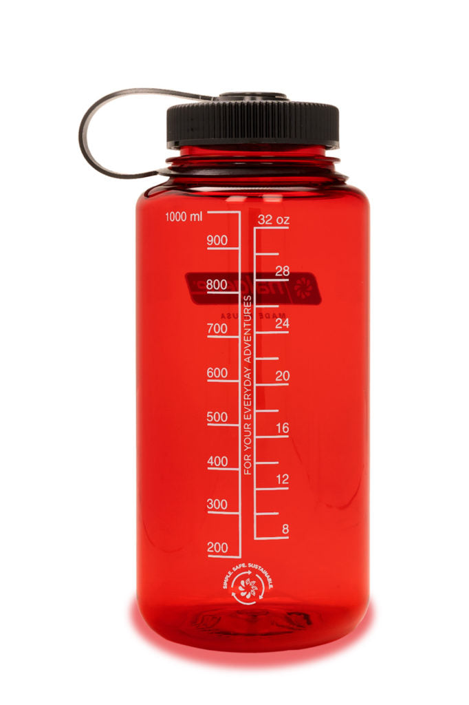 NALGENE 32oz / 1 Liter Wide Mouth Tritan Sustain – ROT