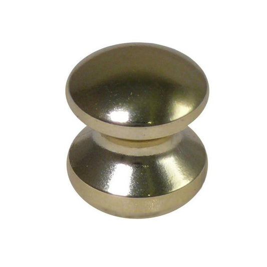 Mini Push Lock Knob 16mm in Polished Brass
