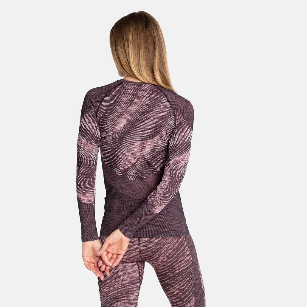 Odlo Women`s The Blackcomb ECO  long sleeve base layer Top - Siesta Space Dye