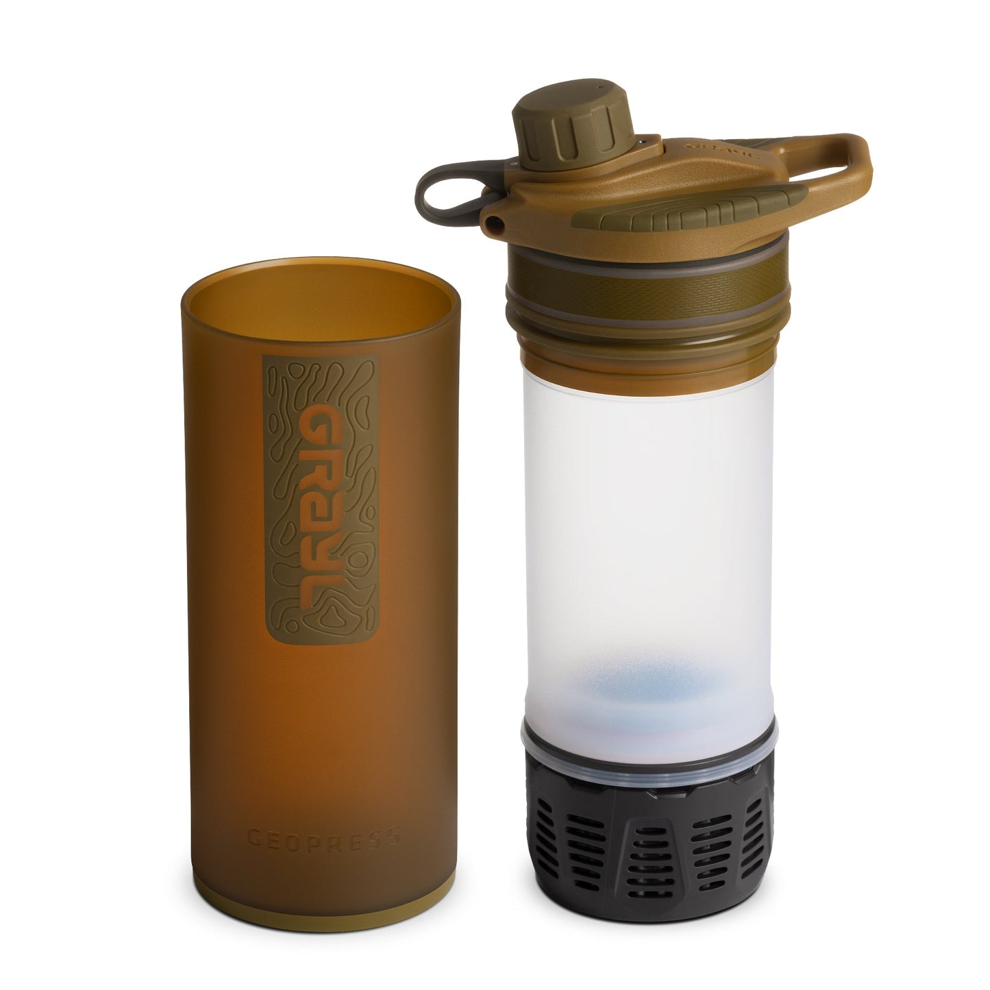 GRAYL Geopress Water Purifier Bottle - Covert Edition - Coyote Brown