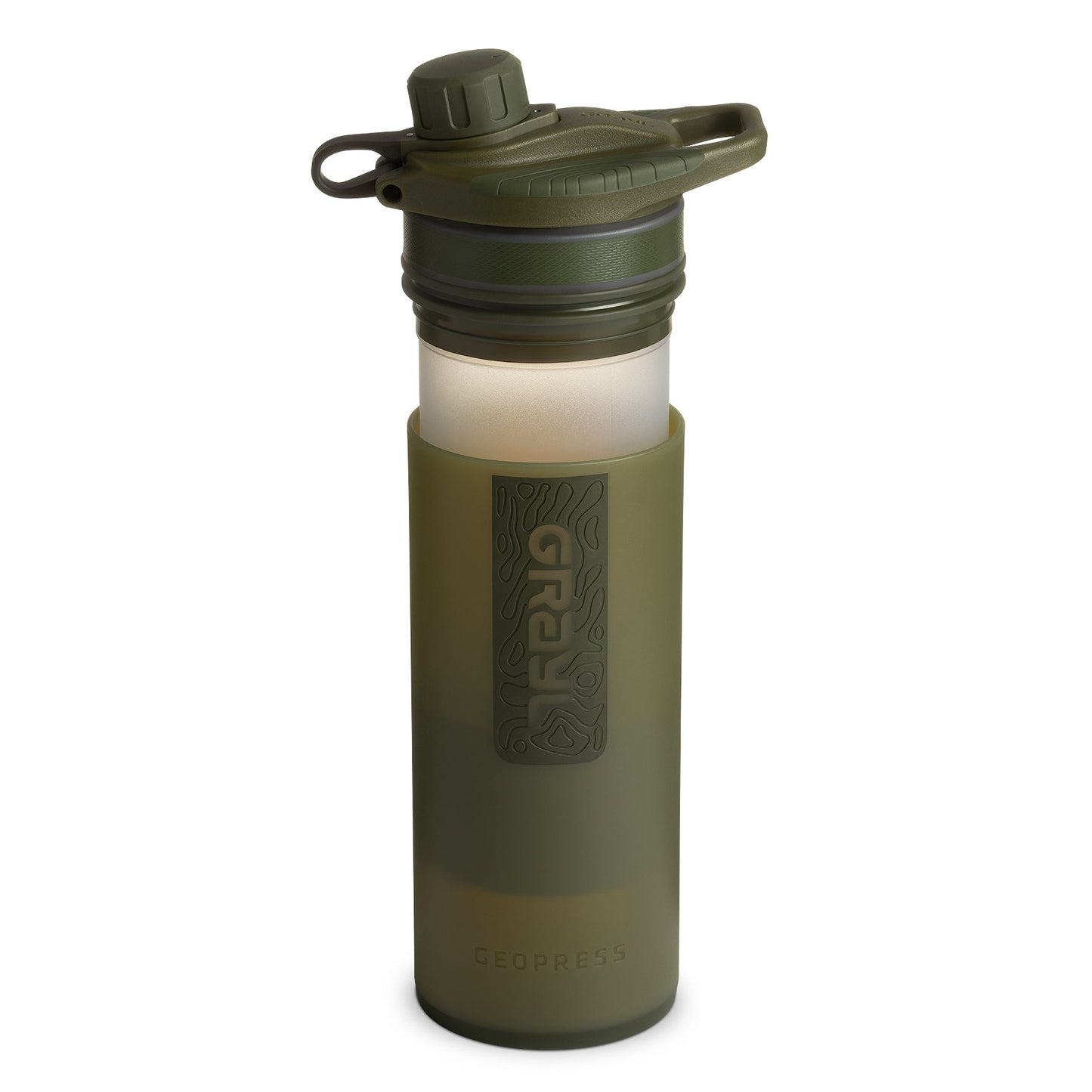 GRAYL Geopress Wasserreinigerflasche – Covert Edition – Olive Drab