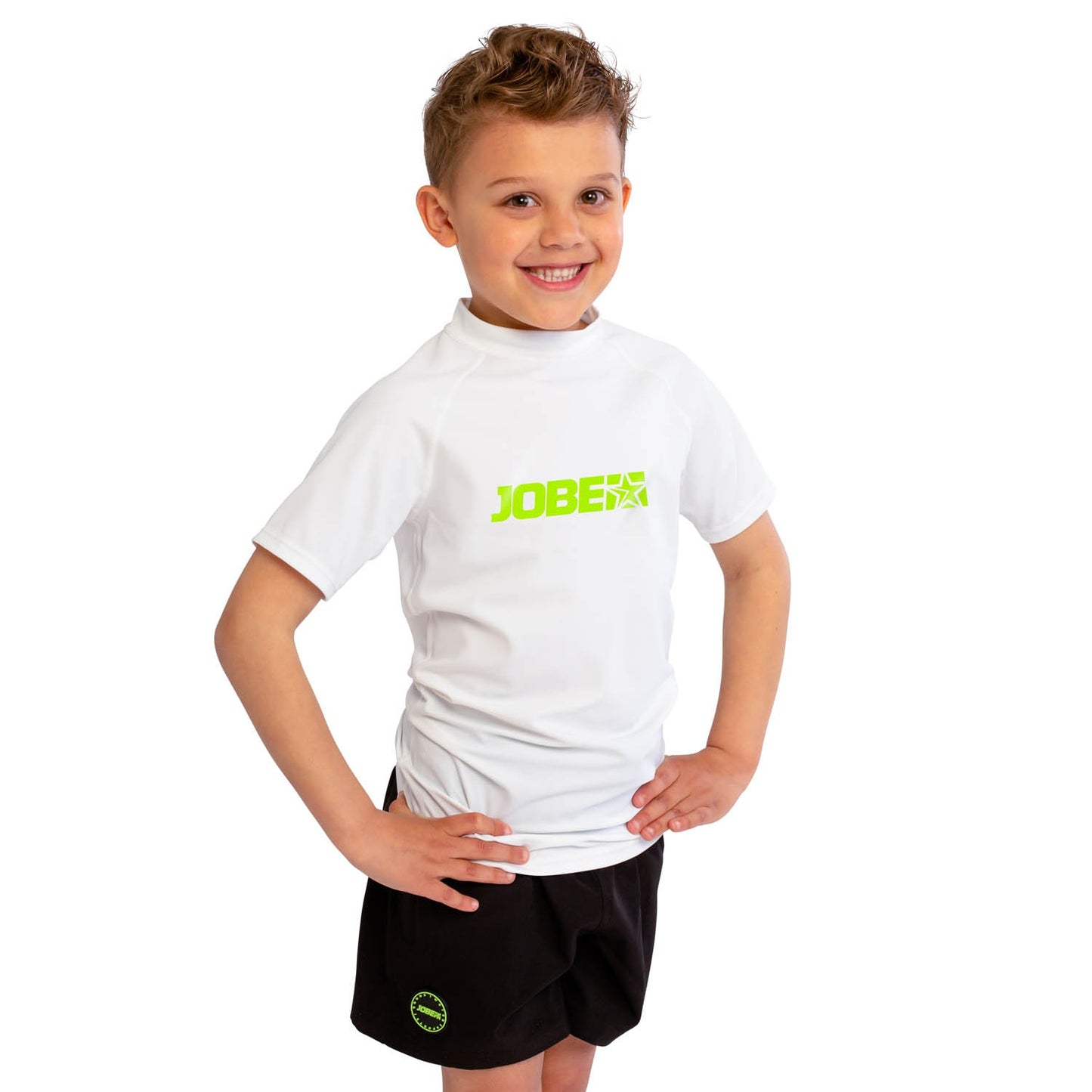 Jobe Rash Guard Kurzarm Kinder Weiß