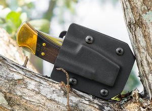 Clip & Carry Kydex Sheath: Buck 110 & 112 Folding Knife - Black