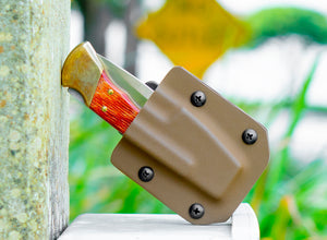 Étui Kydex Clip &amp; Carry : couteau pliant Buck 110 et 112 - Marron