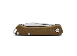 Buck Saunter Drop Point Messer – Grünes Micarta