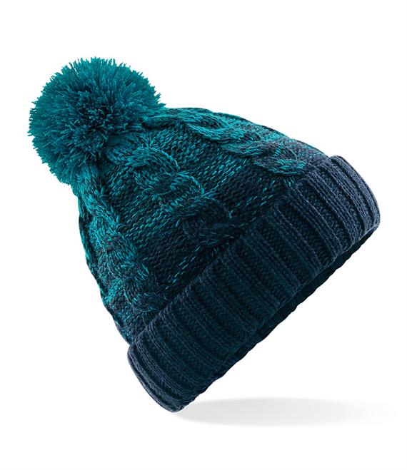 Beechfield Ombre Beanie - Teal/French Navy