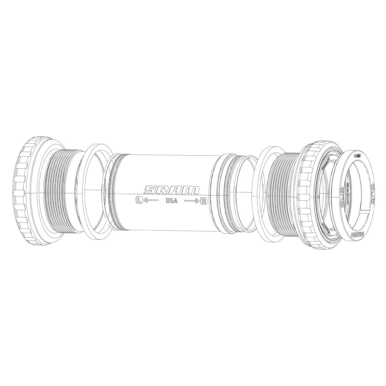 SRAM SPARE - BOTTOM BRACKET BB30 SPACER KIT 2 X 2.5MM