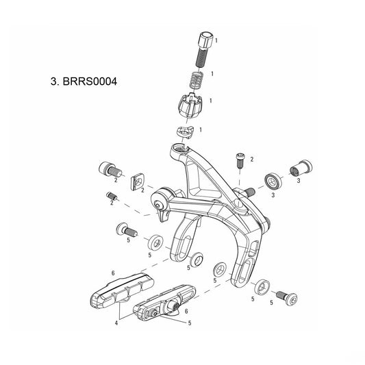 SRAM RECHANGE - JEU D'ÉCROUS DE CENTRE DE FREIN SUR JANTE ROUGE (12 14 16 18 20, 30MM)