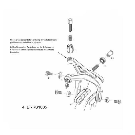 SRAM RECHANGE - JEU D'ÉCROUS DE CENTRE DE FREIN SUR JANTE RIVAL/FORCE (12 16 20, 30MM)