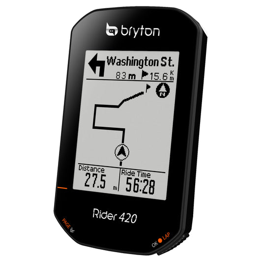 ENSEMBLE ORDINATEUR DE CYCLE GPS BRYTON RIDER 420T AVEC CADENCE ET FRÉQUENCE CARDIAQUE