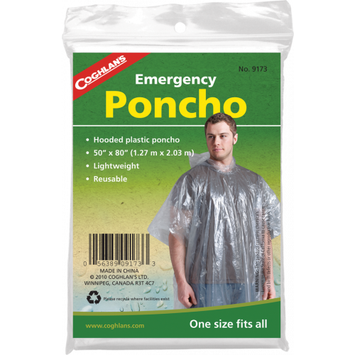 Coghlans Emergency Poncho - Clear