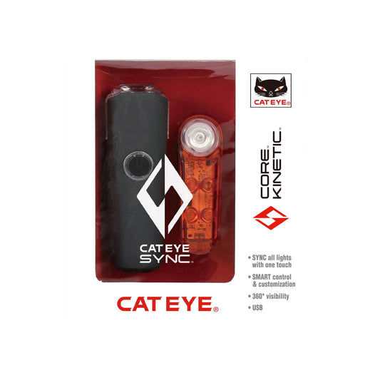 CATEYE SYNC CORE / SYNC KINETIC BLUETOOTH VERBUNDENES FAHRRADLICHT-SET