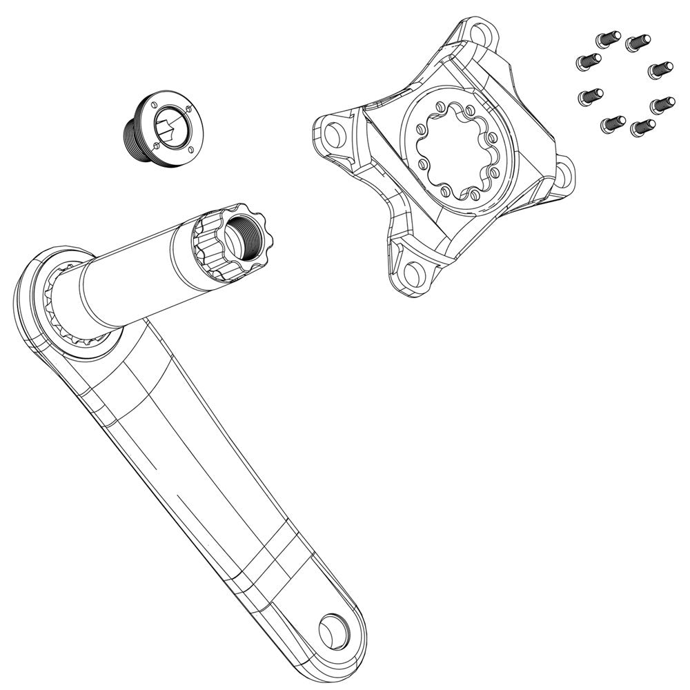 TRUVATIV SPARE - CRANK ARM BOLT KIT M12 CAPLESS QTY 2 FOR HOWITZER