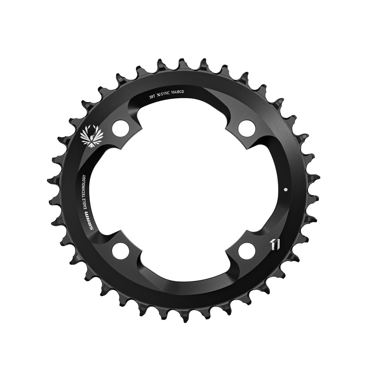 SRAM KETTENBLATT X-SYNC 2 38Z 104 BCD ALUM 12 GANG SCHWARZ