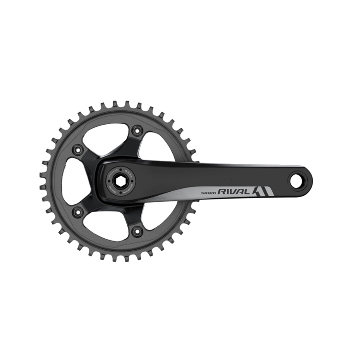 SRAM RIVAL1 KURBELSATZ GXP 175 mm mit 42 Zähnen X-SYNC (GXP-Becher nicht im Lieferumfang enthalten)