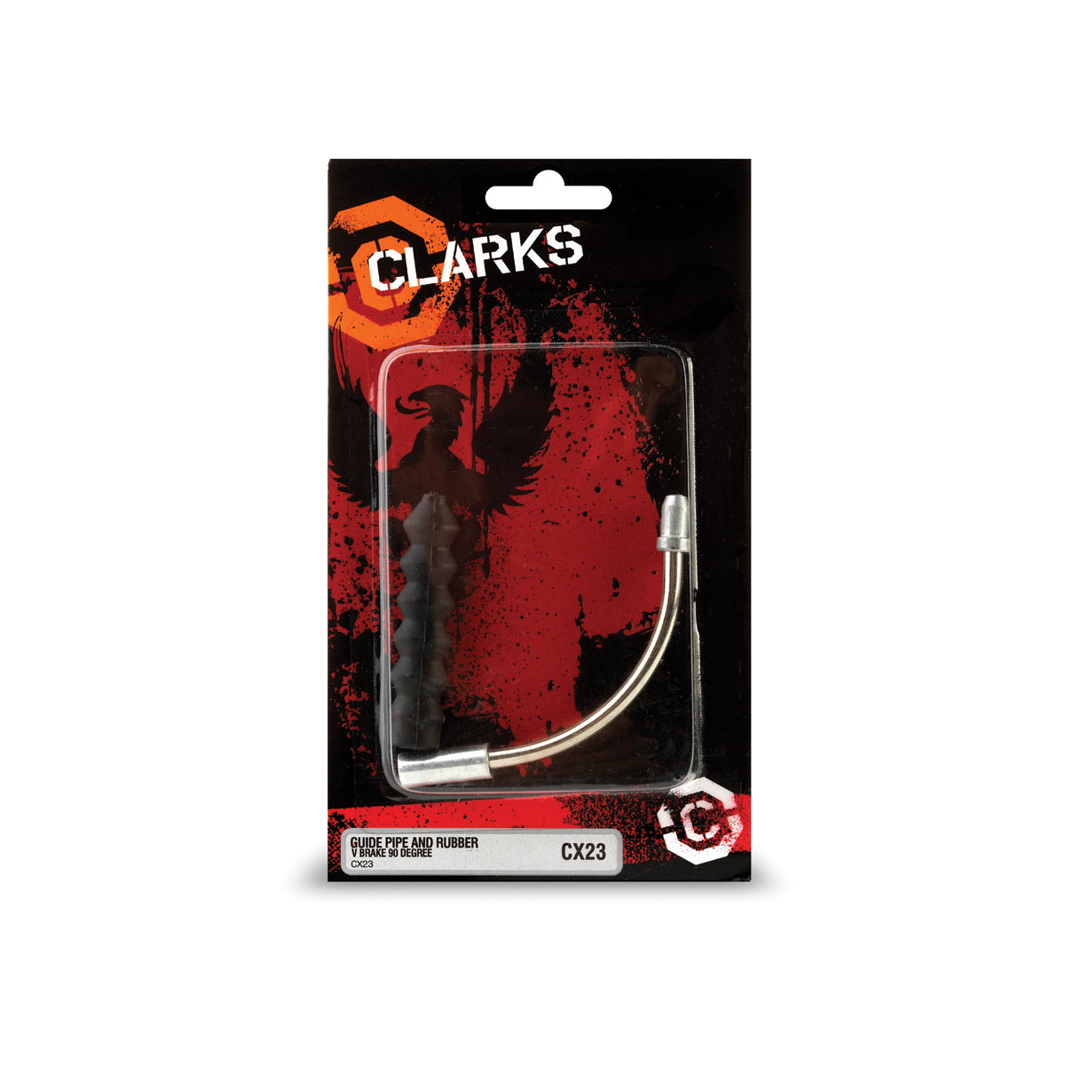 CLARKS GUIDE PIPE 135&DEG; BEND W/ RUBBER BOOT FOR V-BRAKE