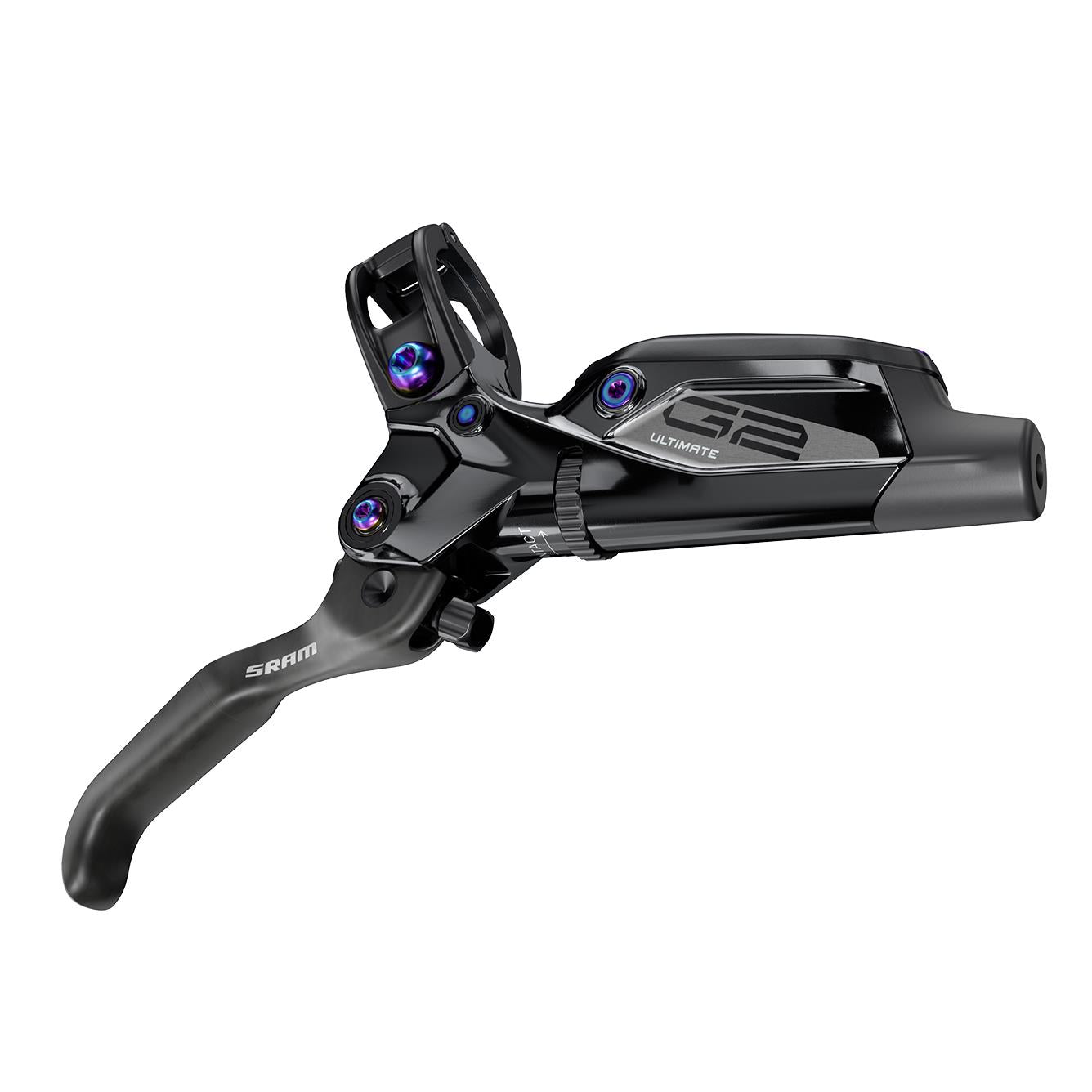 SRAM BRAKE G2 ULTIMATE, LEVIER EN CARBONE, QUINCAILLERIE ARC-EN-CIEL, REACH, SWINGLINK, CONTACT, TUYAU ARRIÈRE 2000MM (INCLUT PINCE MMX, ROTOR/SUPPORT VENDU SÉPARÉMENT) A2