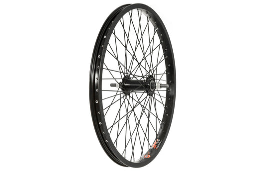 Roue BMX Raleigh 20, avant, noire 3/8 écrouée.