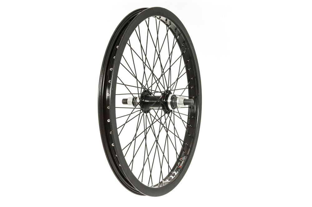 Roue arrière BMX Raleigh, 48h, axe 14 mm, noire