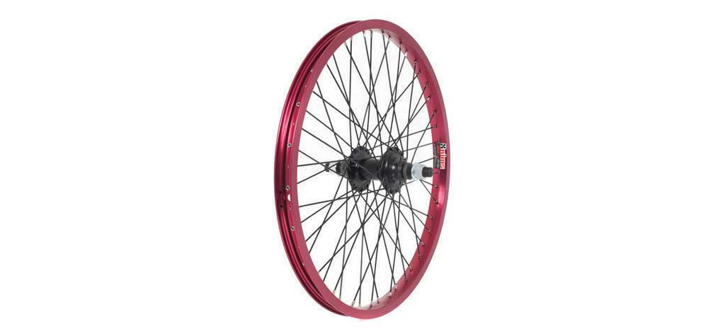 Raleigh Anodised BMX Wheel, 14mm Axle, 9 Tooth Driver, REAR - Red