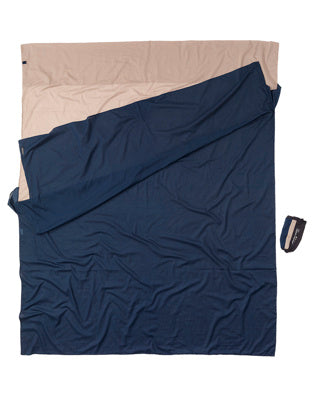 Drap de voyage double 100% coton égyptien - Kaki/Touareg