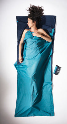 Drap de Voyage en Coton Egyptien - Touareg/Bleu Laguna