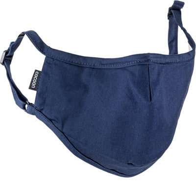 Masque facial en coton (L/XL) - Marine
