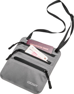 Secret Neck Wallet – Dunkelgrau/Blau