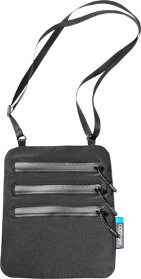 Geheime Seidenhalstasche – Schwarz