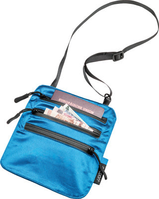 Geheime Seidenhalstasche – Blaue Lagune