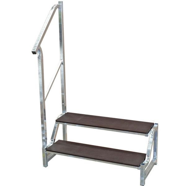 Free-Standing 2 Tread Step White