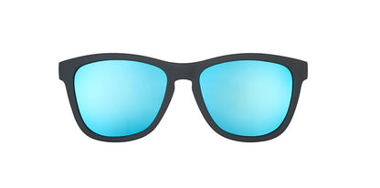 Goodr Sunglasses - Mick and Keith`s Midnight Ramble - OGS Insomiacs Cataracts - Black with Blue Lens