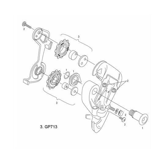 SRAM ERSATZTEIL – SCHALTWERK-ROLLEN-KIT 2004 X9, 9.0SL / 2003 9.0