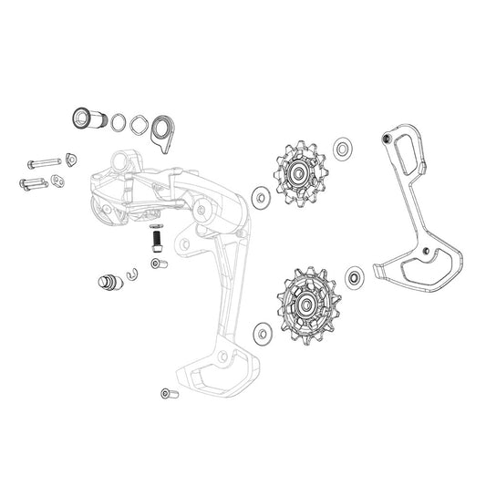 SRAM-Ersatzteil – Schaltwerk-Riemenscheiben-Set X01/X01DH/X1/CX1 X-SYNC