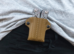 Gaine Kydex Clip &amp; Carry : Suspension Gerber - Fibre de carbone marron