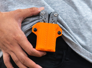 Gaine Kydex Clip &amp; Carry : Suspension Gerber - Fibre de Carbone Orange