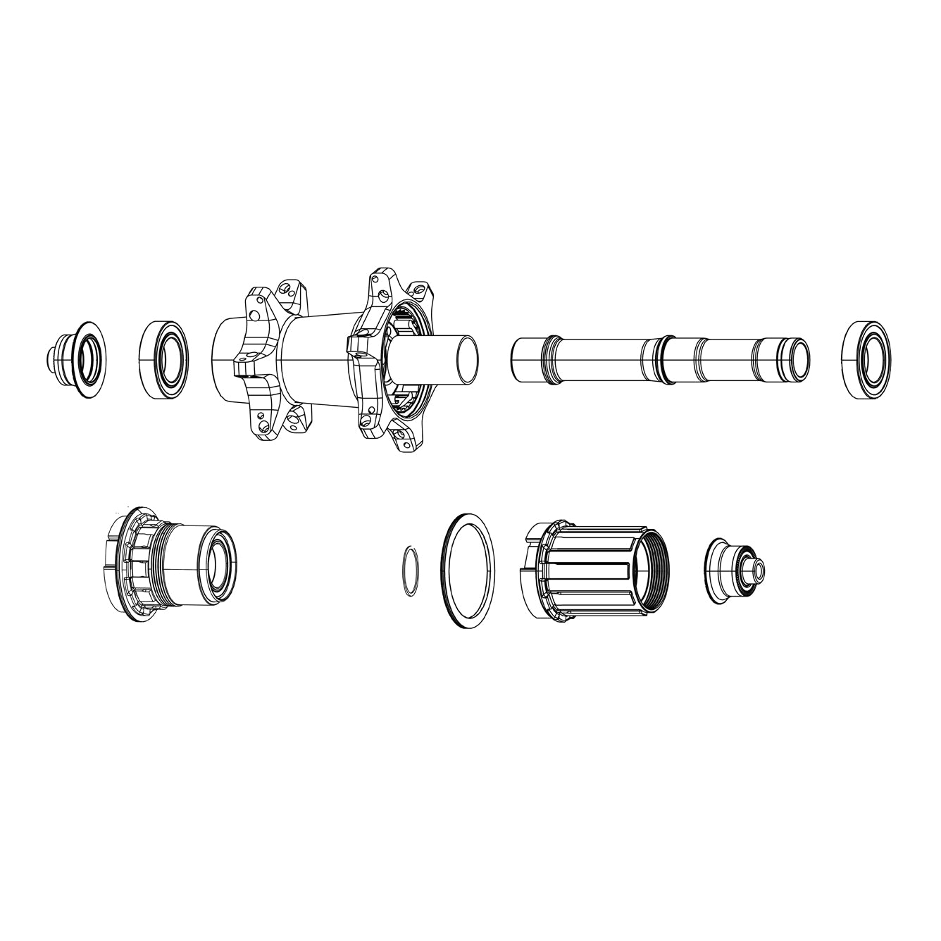 ZIPP SPARE - FREEHUB KIT ZR1 DISC BRAKE FOR N3W - INCLUDING N3W SPECIFIC DS END CAP (ADAPTER & LOCKRING ARE NOT INCLUDED)