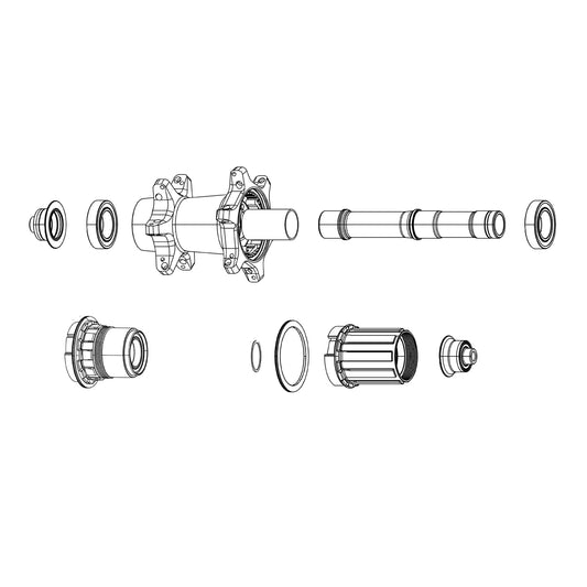 ZIPP-Ersatzteil – Freilauf-Set ZR1-Scheibenbremse für N3W – inklusive N3W-spezifischer DS-Endkappe (Adapter und Sicherungsring sind nicht im Lieferumfang enthalten)